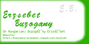 erzsebet buzogany business card